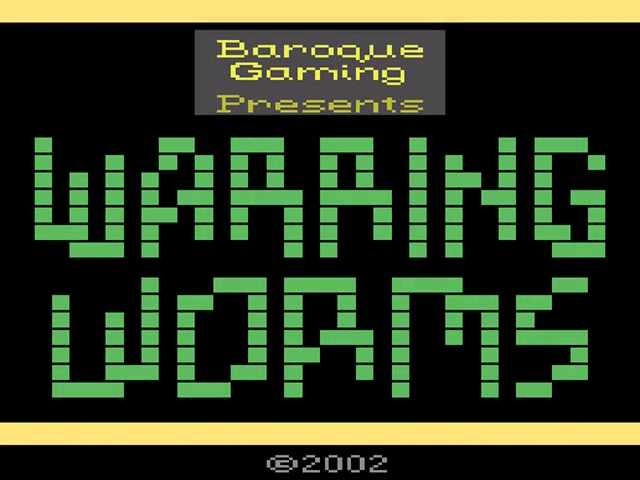 Warring Worms (Homebrew) — Title screen